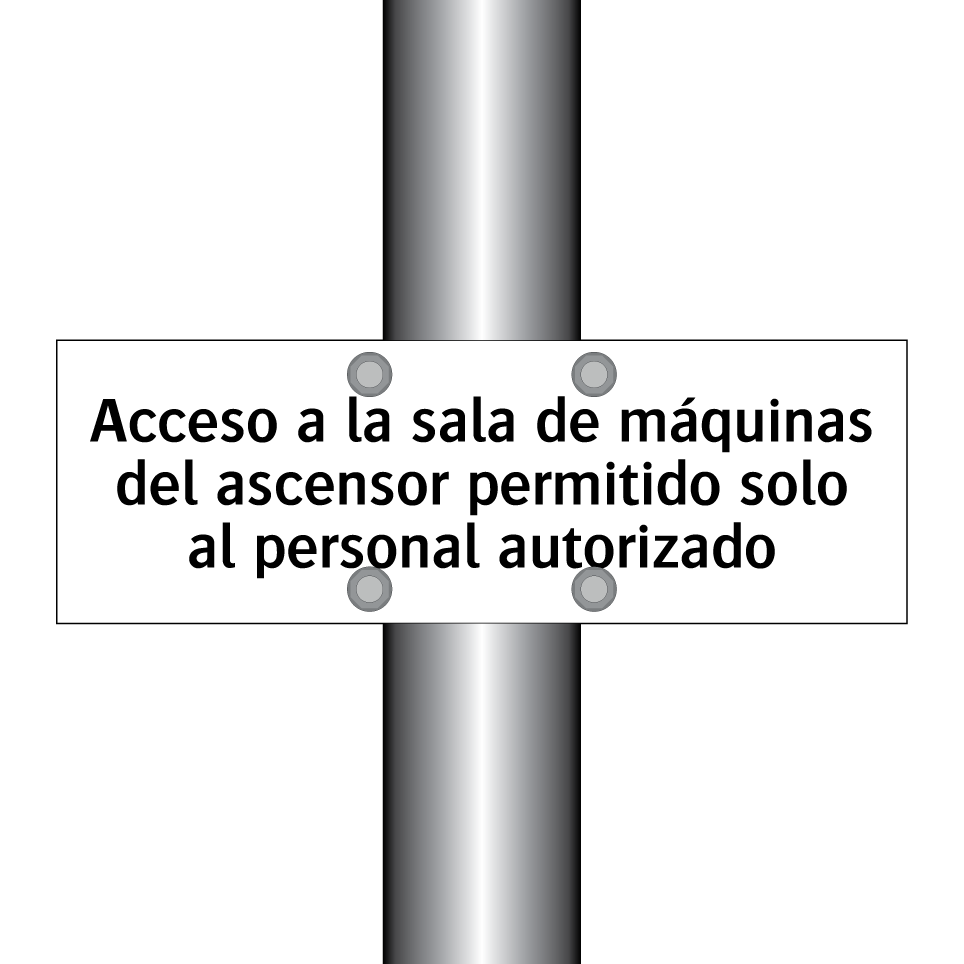 Acceso a la sala de máquinas del ascensor permitido solo al personal autorizado