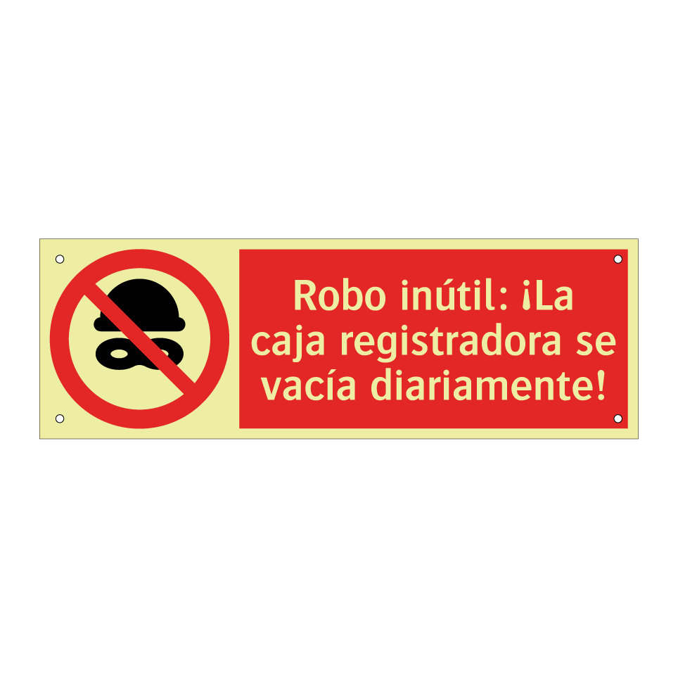 Robo inútil: ¡La caja registradora se vacía diariamente!