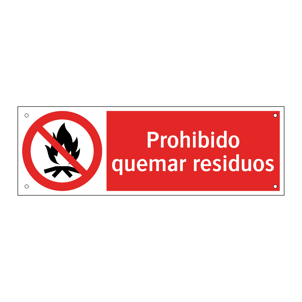 Prohibido quemar residuos