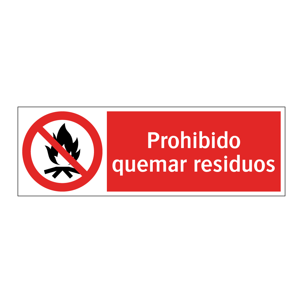 Prohibido quemar residuos