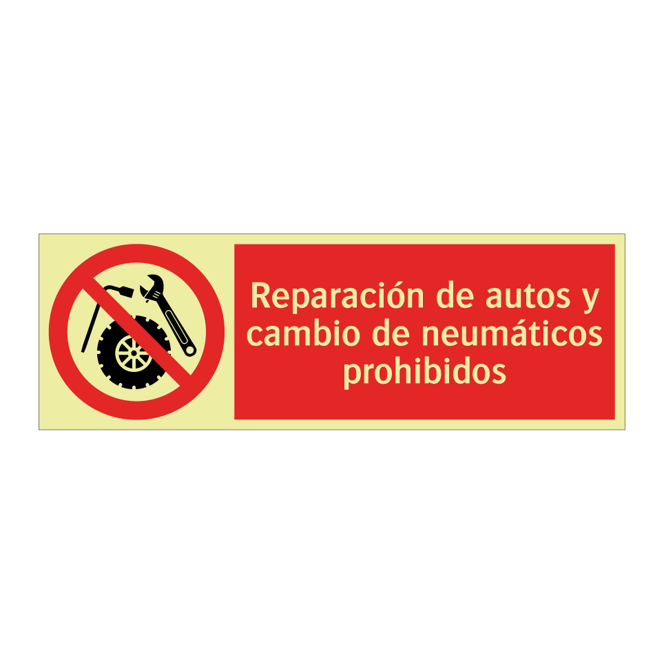Reparación de autos y cambio de neumáticos prohibidos