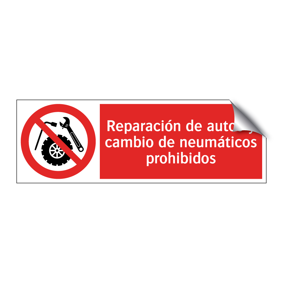 Reparación de autos y cambio de neumáticos prohibidos