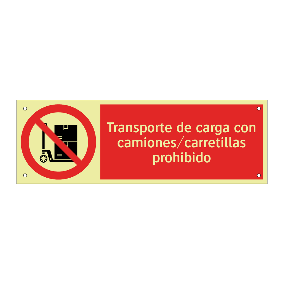 Transporte de carga con camiones/carretillas prohibido