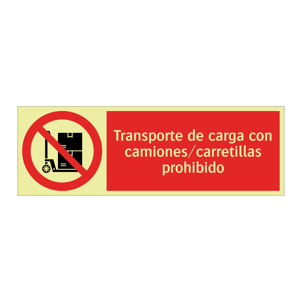 Transporte de carga con camiones/carretillas prohibido