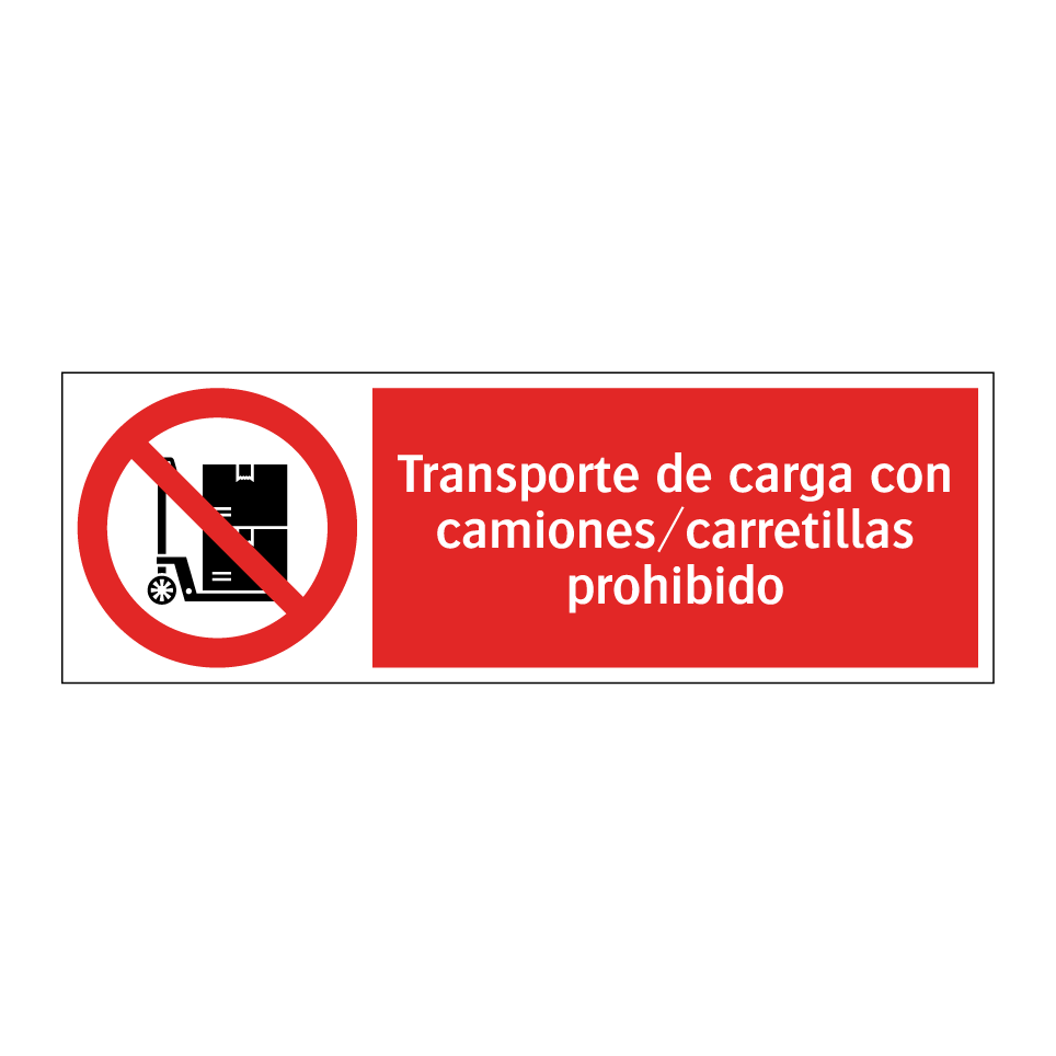Transporte de carga con camiones/carretillas prohibido