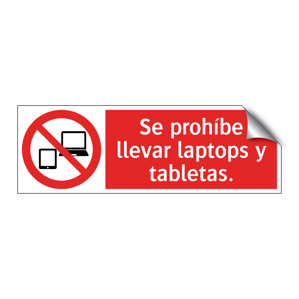Se prohíbe llevar laptops y tabletas.