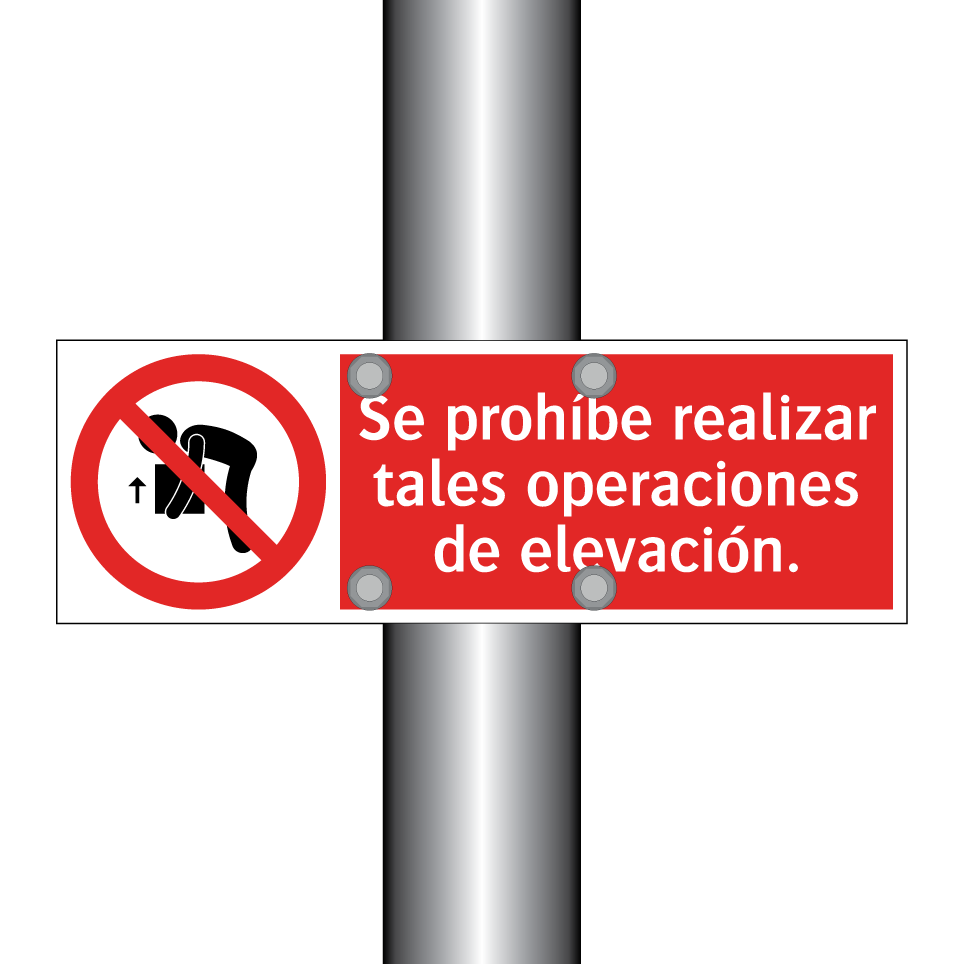 Se prohíbe realizar tales operaciones de elevación.