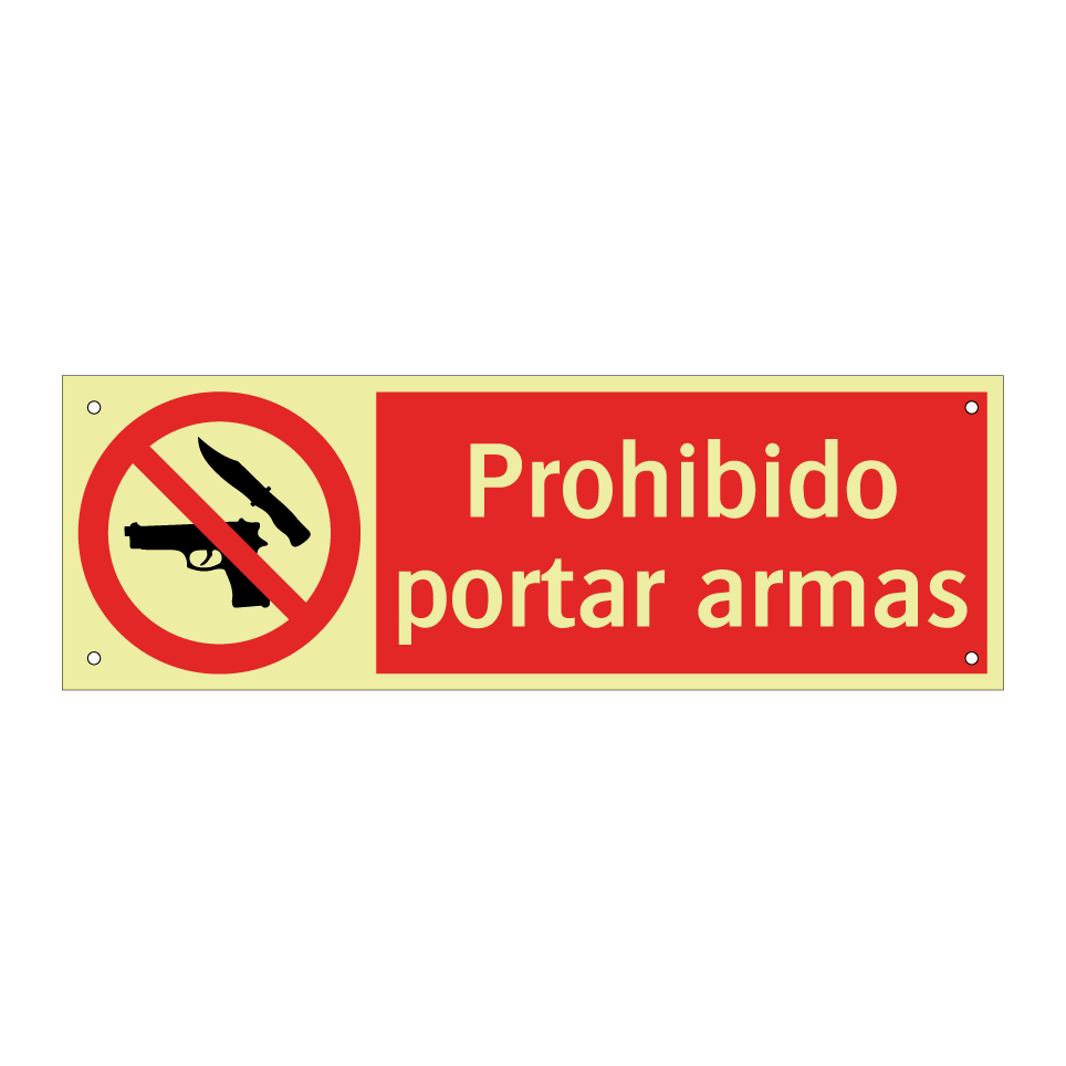 Prohibido portar armas