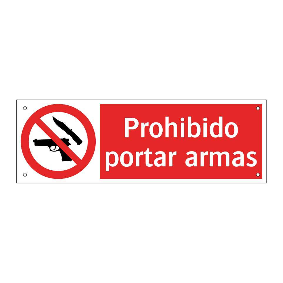 Prohibido portar armas
