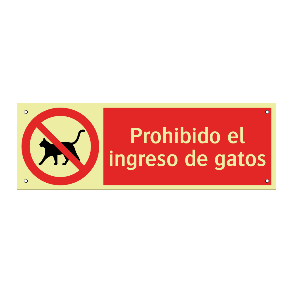 Prohibido el ingreso de gatos