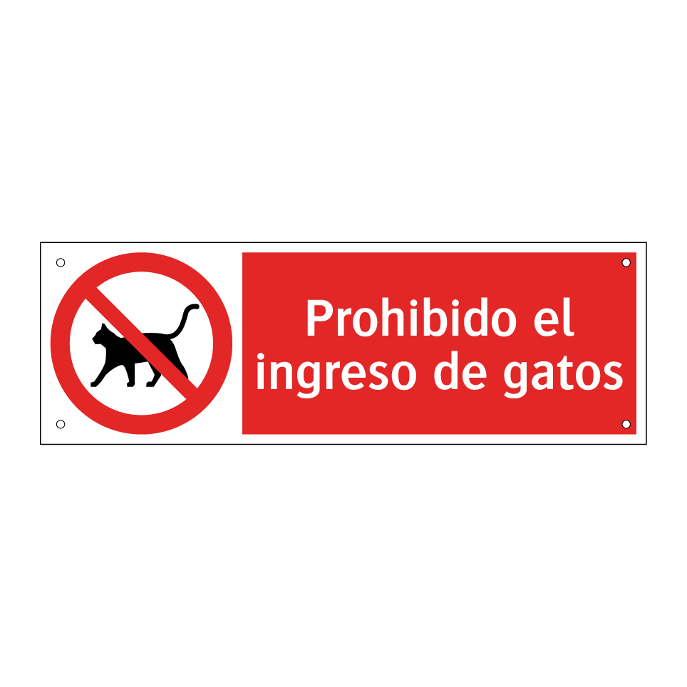 Prohibido el ingreso de gatos