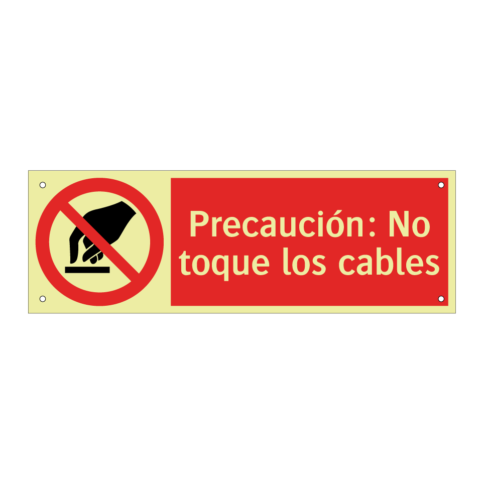 Precaución: No toque los cables