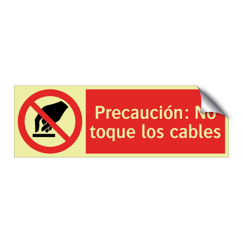 Precaución: No toque los cables