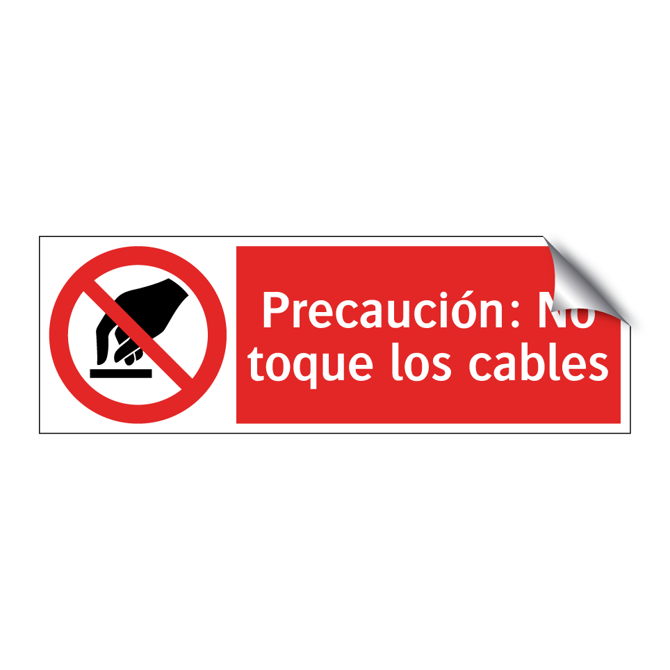 Precaución: No toque los cables