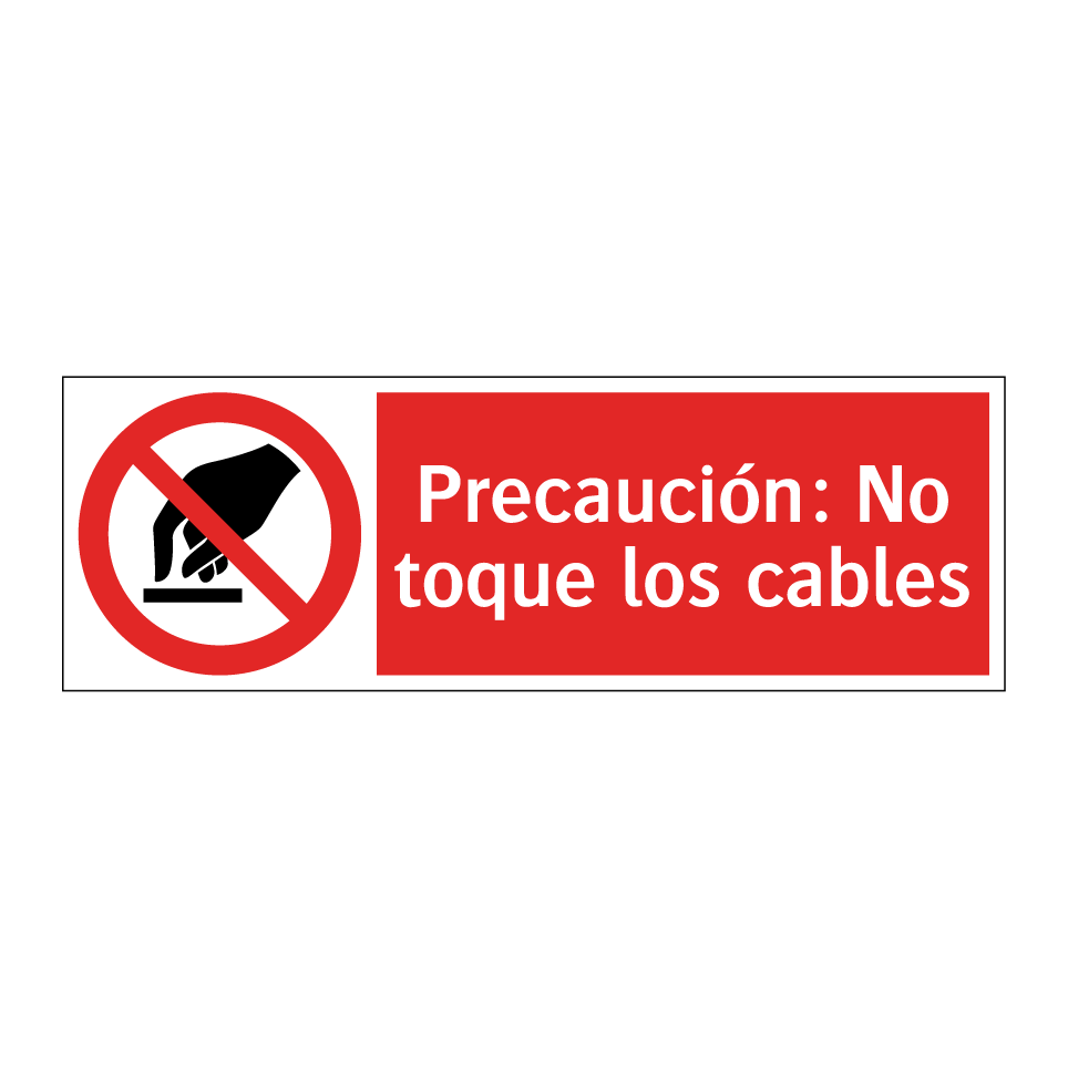 Precaución: No toque los cables