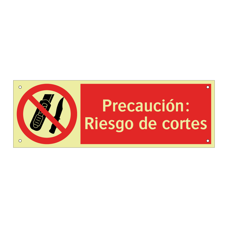 Precaución: Riesgo de cortes