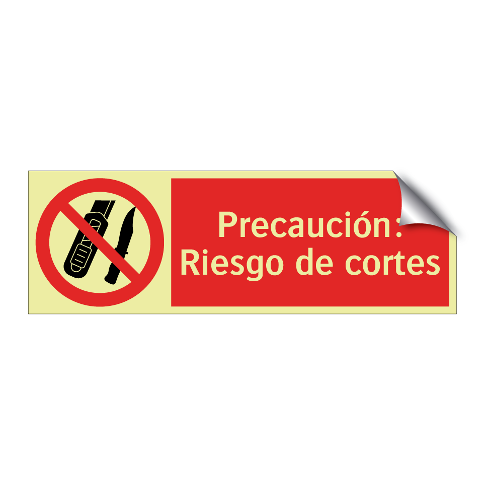 Precaución: Riesgo de cortes