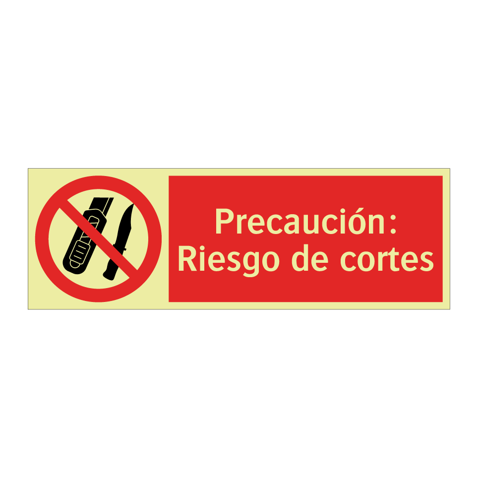 Precaución: Riesgo de cortes
