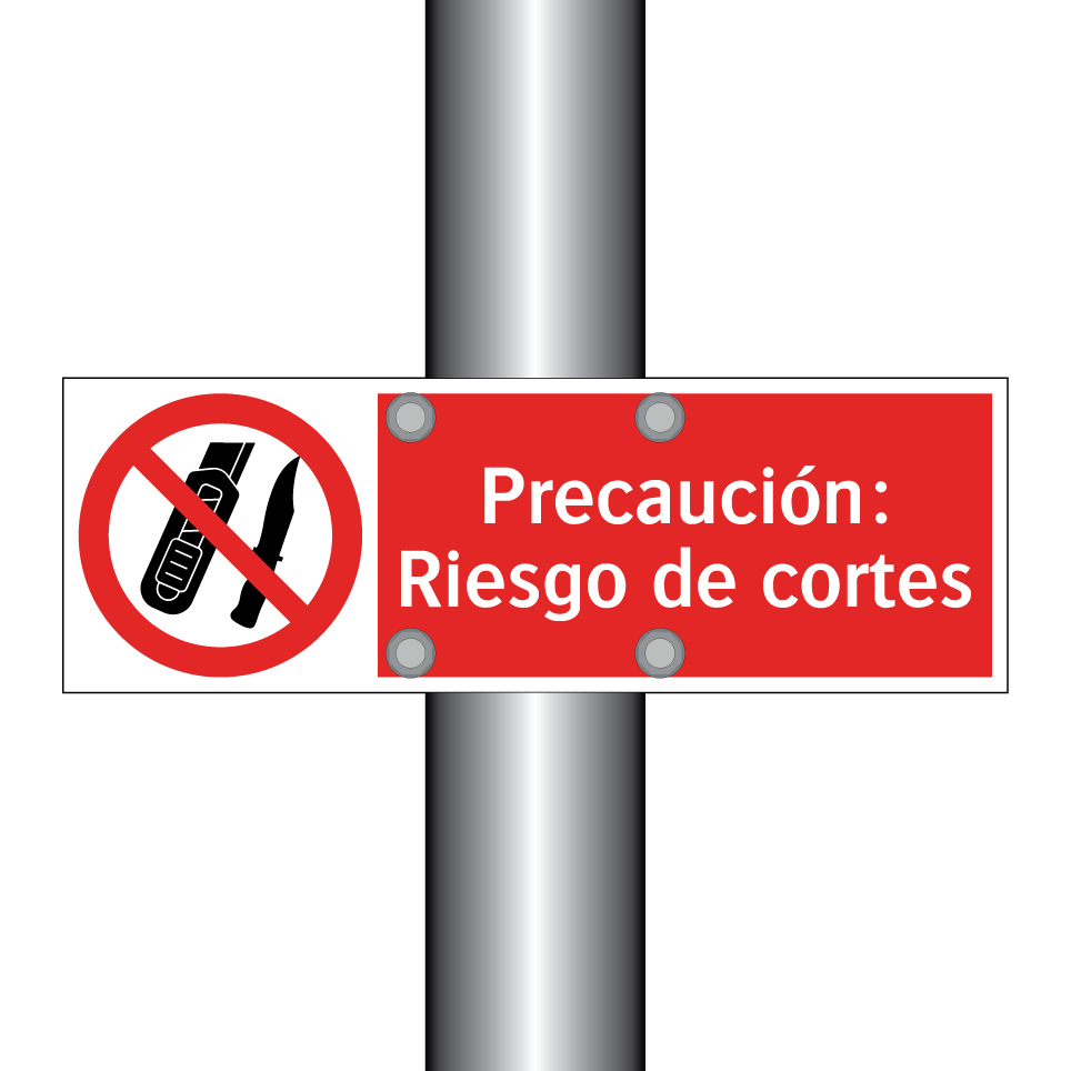 Precaución: Riesgo de cortes