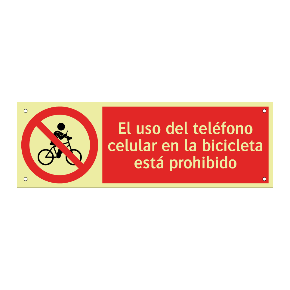 El uso del teléfono celular en la bicicleta está prohibido