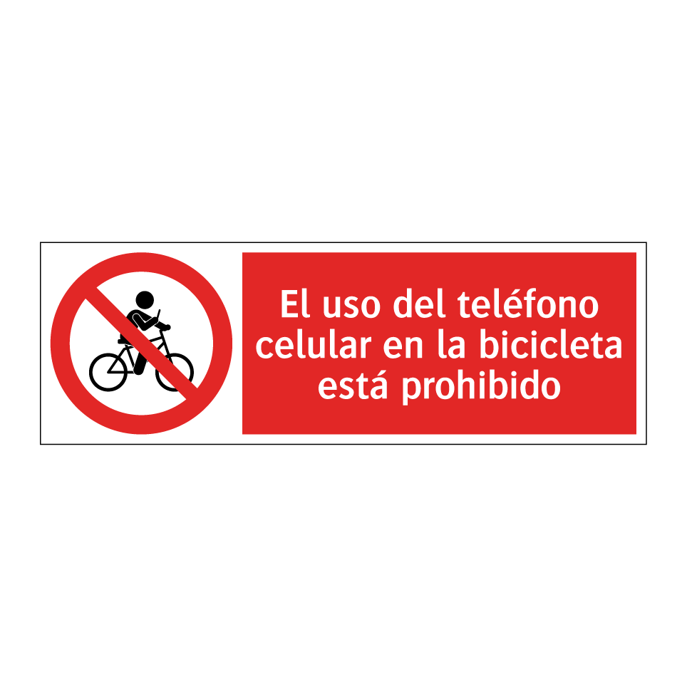 El uso del teléfono celular en la bicicleta está prohibido