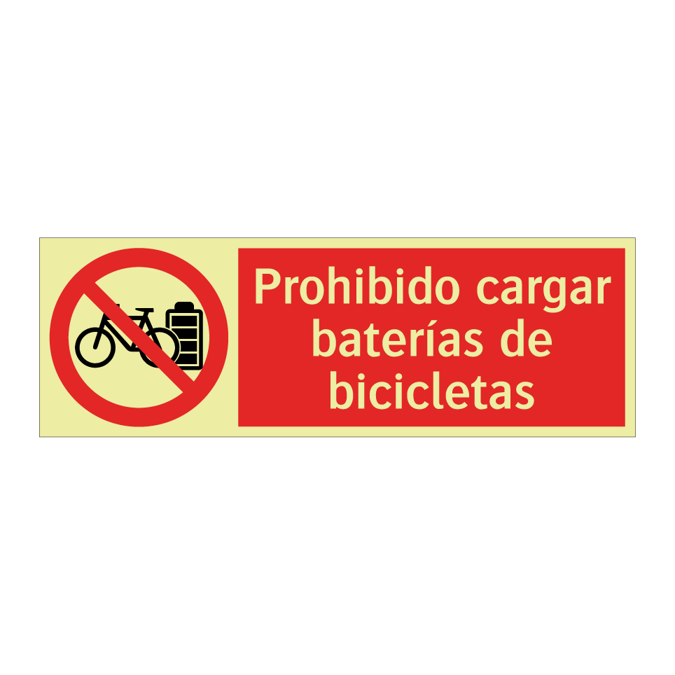 Prohibido cargar baterías de bicicletas