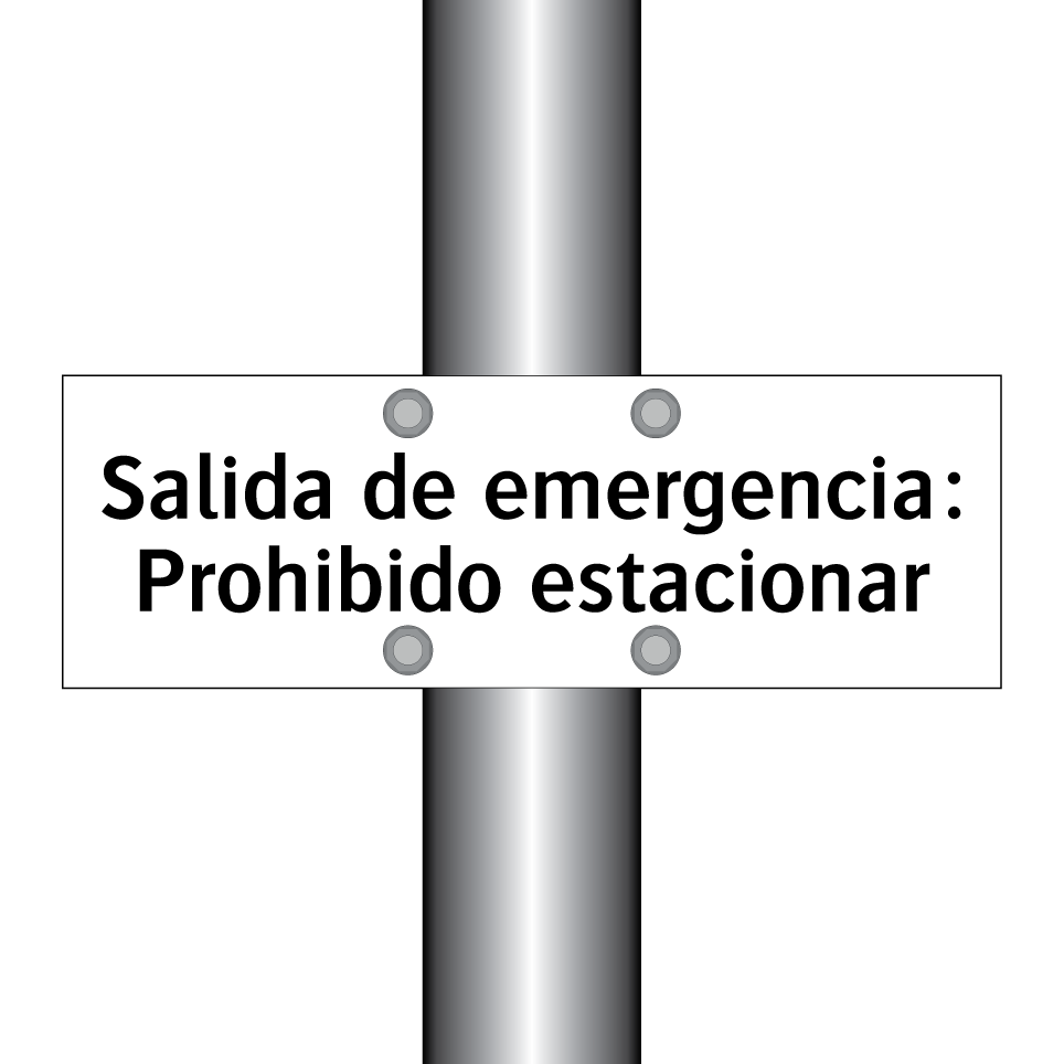 Salida de emergencia: Prohibido estacionar