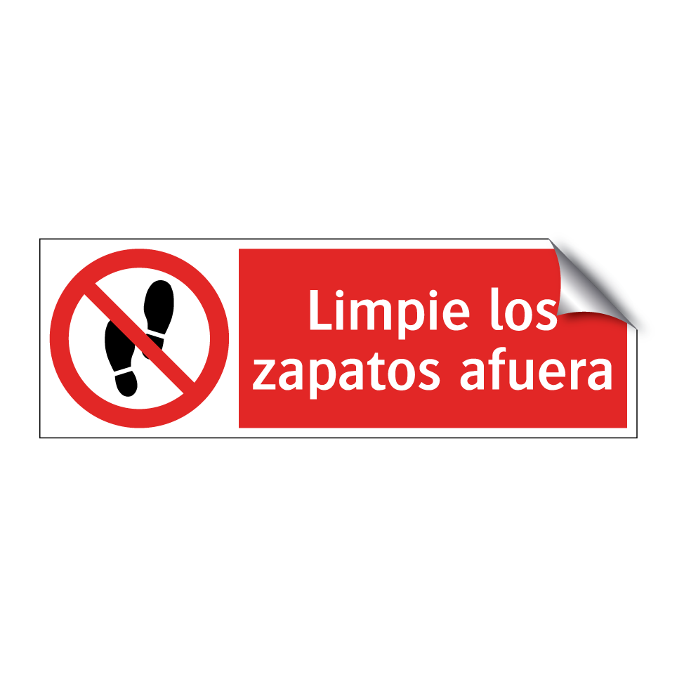 Limpie los zapatos afuera