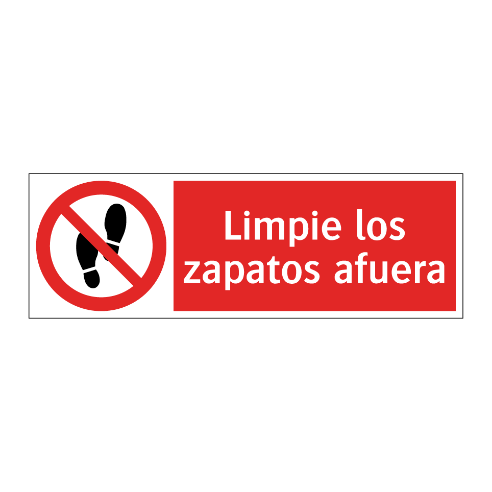 Limpie los zapatos afuera