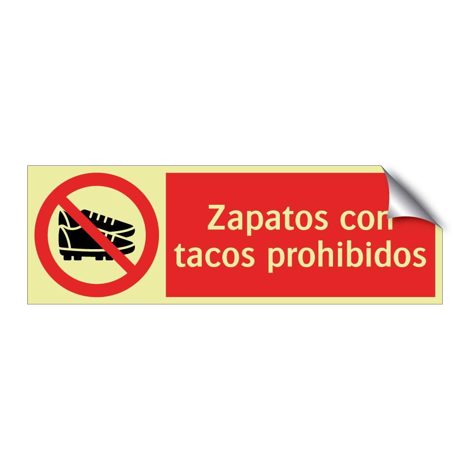 Zapatos con tacos prohibidos