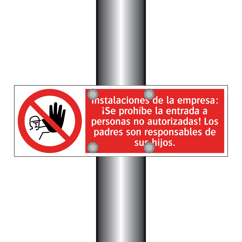 Instalaciones de la empresa: ¡Se prohíbe la entrada a personas no autorizadas! Los padres son responsables de sus hijos.