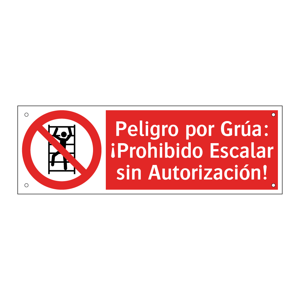 Peligro por Grúa: ¡Prohibido Escalar sin Autorización!