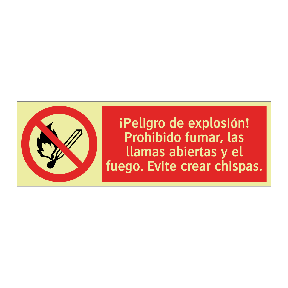 ¡Peligro de explosión! Prohibido fumar, las llamas abiertas y el fuego. Evite crear chispas.