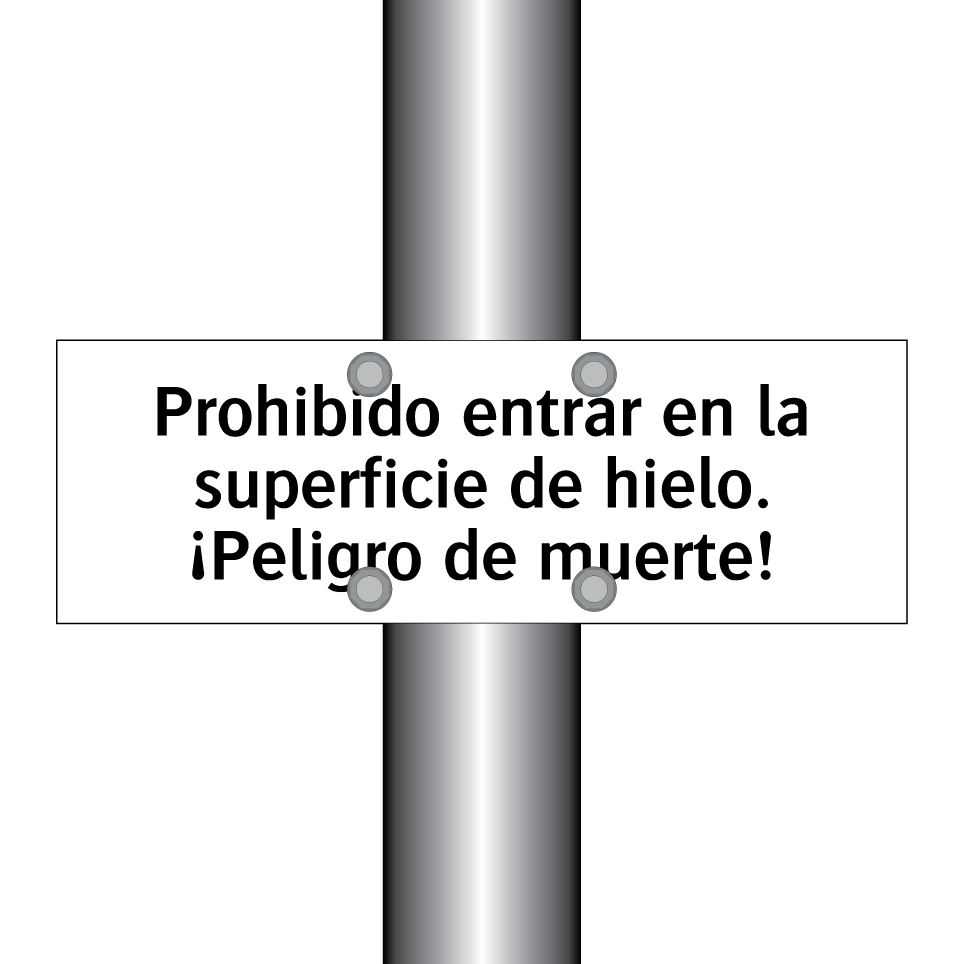 Prohibido entrar en la superficie de hielo. ¡Peligro de muerte!