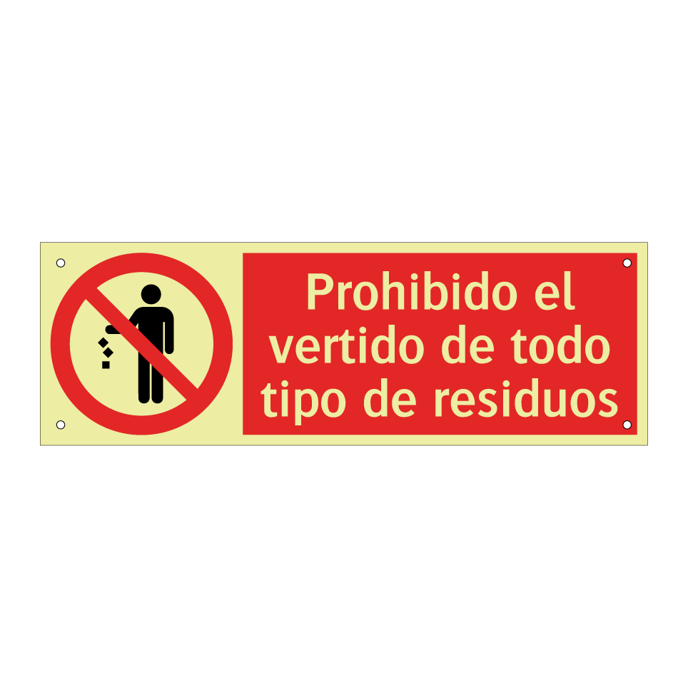 Prohibido el vertido de todo tipo de residuos