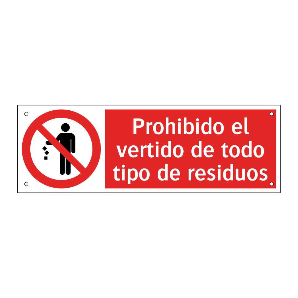 Prohibido el vertido de todo tipo de residuos