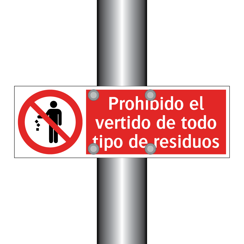 Prohibido el vertido de todo tipo de residuos