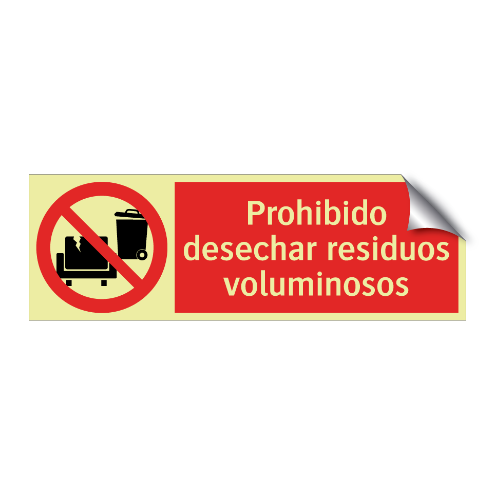 Prohibido desechar residuos voluminosos