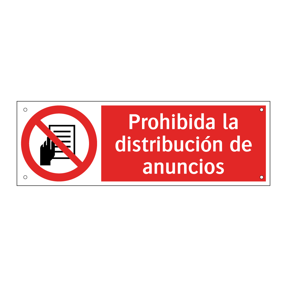 Prohibida la distribución de anuncios