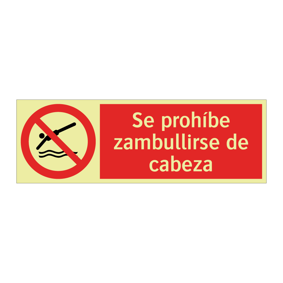 Se prohíbe zambullirse de cabeza
