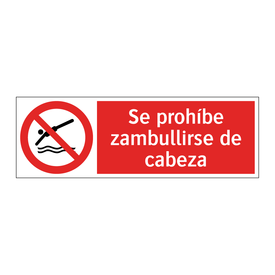 Se prohíbe zambullirse de cabeza