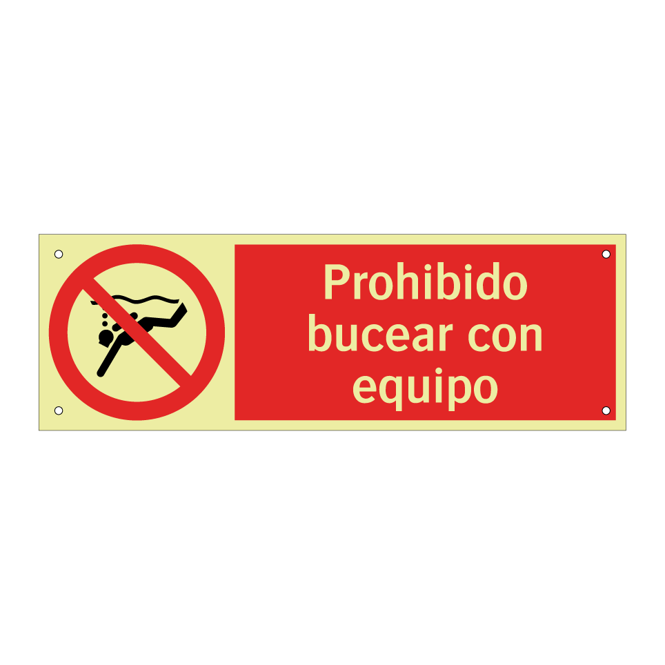 Prohibido bucear con equipo