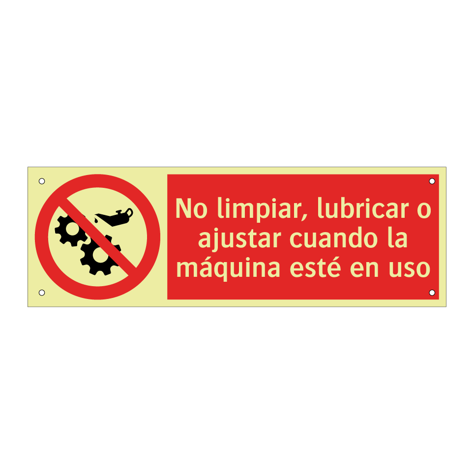 No limpiar, lubricar o ajustar cuando la máquina esté en uso