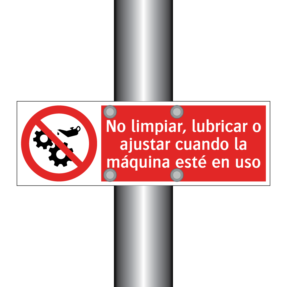 No limpiar, lubricar o ajustar cuando la máquina esté en uso