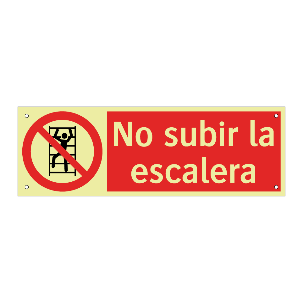 No subir la escalera