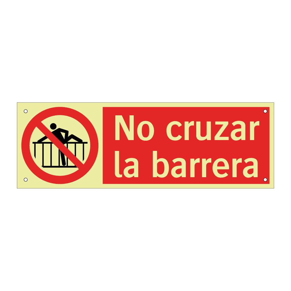 No cruzar la barrera