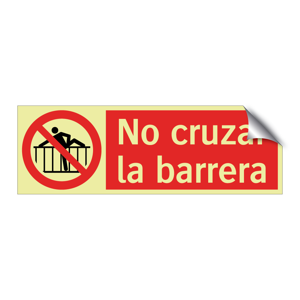 No cruzar la barrera
