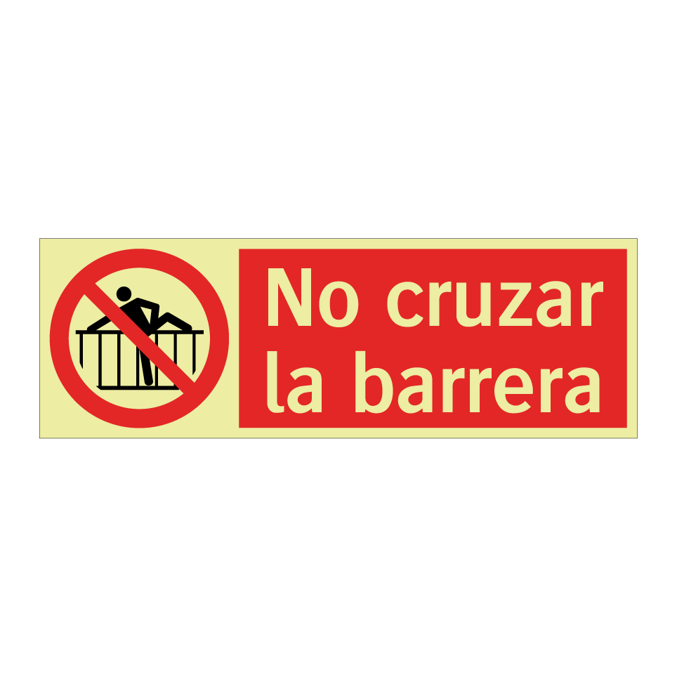 No cruzar la barrera