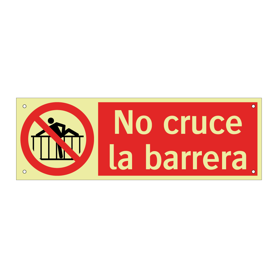 No cruce la barrera
