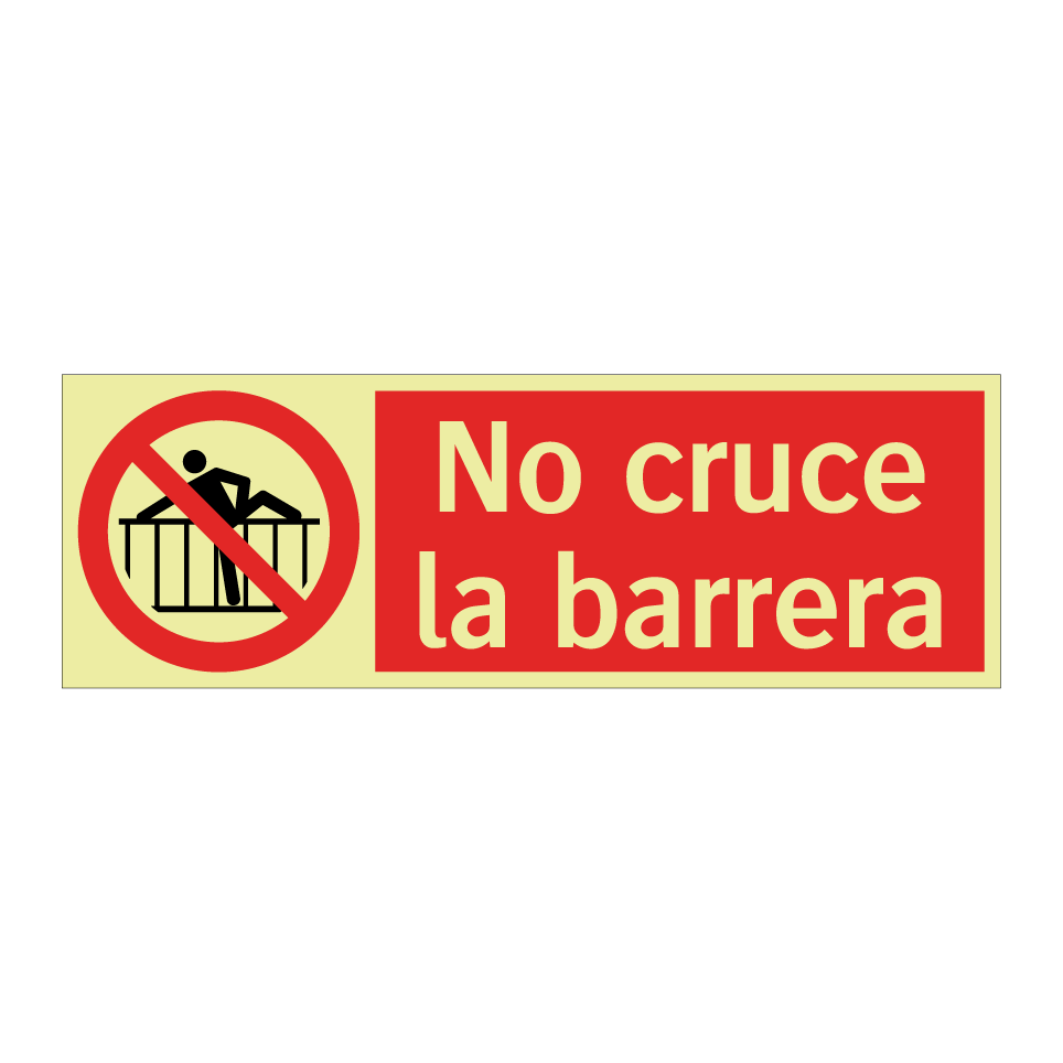 No cruce la barrera